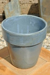 Steinguttopf,wunderschönes antik/grau,innen und aussen glasiert 