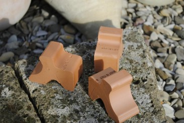 Kübelfüsse, Untersetzer, italienische Terracotta, 8,5cm, 9er Set 
