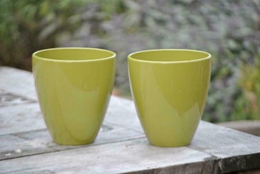 Übertöpfe, rund, wunderschöne Farben, 14cm, 3er Set 