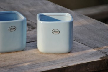 Übertöpfe,hellblau,eckig,modernes,schlichtes Design 