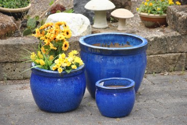 Pflanzkübel,blau,frostfest!!!!!38cm 