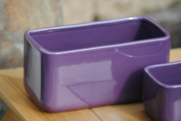 Jardinere, Übertopf, aubergine,3er Set 21cm