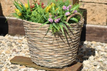 Weidenkorb,naturbelassen,mit Drahtgeflecht verstärkt,40cm 