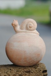 53cm Kunert-Keramik Zapfen,Pinienzapfen,helles Terracotta