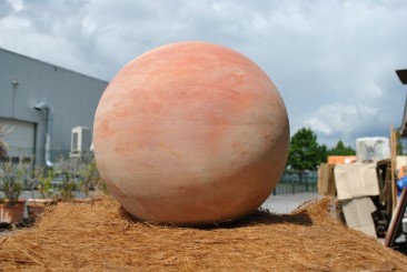 Dekokugel, Rosenkugel aus terracotta, frostfest 22cm