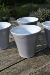 Orchideentöpfe,Übertöpfe,Keramik,lichtgrau,2er Set,12,5cm 