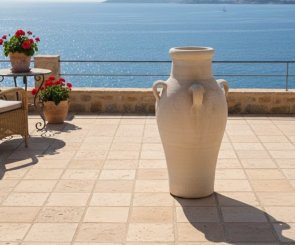 Amphore mit 4 Henkeln,Terracotta,Tunesische Handarbeit,50cm hoch 