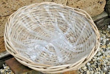 Weidenkorb,Weidenschale,sehr stabil,bepflanzbar,mit Folie ,3 Größen wählbar 