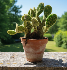 Opuntia microdasys,15cm Ø,große Pflanzegruppe, 14er Topf,Kakteen,Sukkulente 