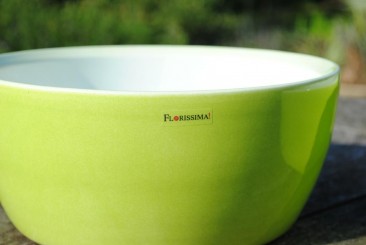 Keramik-Schale, limettengrün, 2er Set 19cm + 23cm