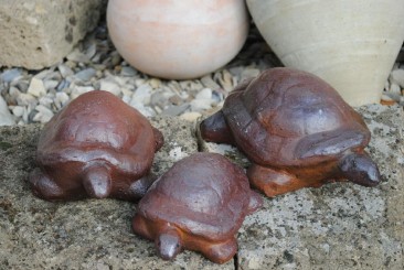 Niedliche Schildkröte aus terracotta Handarbeit  24cm/17 cm/16 cm 
