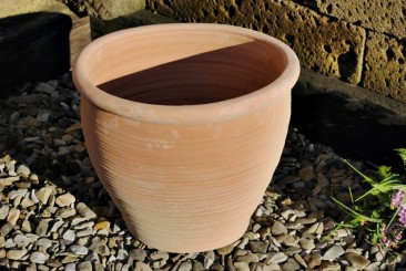 Pflanzkübel hoch,Pflanzgefäß,Blumentopf,Terracotta,frostfest!3 Größen wählbar 24cm + 18cm,2er Set