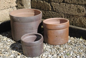 Pflanzkübel,Pflanzgefäß,BlumentopfSteingut,dunkelbraun,frostfest!3 Größen wählbar 21cm