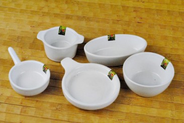 Keramikschalen,5 tlg.,Tapas,Dips,Soßen,8-10cm,3 Farben wählbar weiß