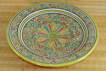Keramikteller,tunesisches Kunsthandwerk,handbemalt 26cm
