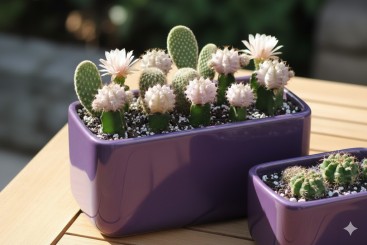 Jardinere, Übertopf, aubergine,2er Set 