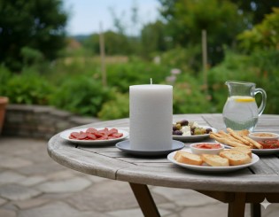 Stumpenkerze,kieselgrau,100/68 mm ,tropfsicher,6er Pack,deutsches Fabrikat 