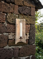 antike spanische Dachpfanne als Kerzenleuchter,Stabkerzen,rustikal,Landhaus,45cm 