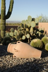 Amphore mit 4 Henkeln,rötliche Terracotta,Tunesische Handarbeit,50cm hoch 