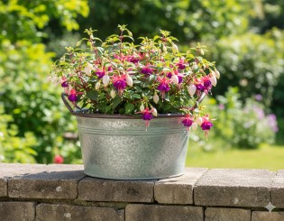 Zinkwanne,rund,antik-grün,Pflanzgefäß,28,5cm Durchmesser,Art118158 