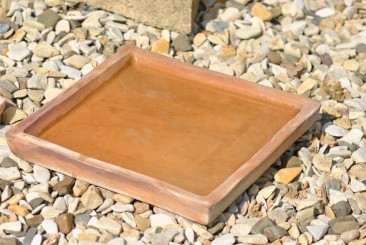 Untersetzer,auch als Vogeltränke nutzbar,eckig,Cappuccino 35cm