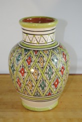Keramikvase,tunesisches Kunsthandwerk,handbemalt 