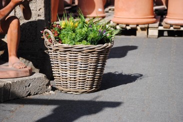 Weidenkorb, sehr stabil, bepflanzbar, naturbelassen, 39cm Ø 