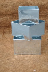 Zinkkästen, 3er Set, bepflanzbar, bis 32cm 