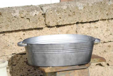 Zinkwanne oval, in anthrazit/schwarz,in 2 Größen lieferbar 