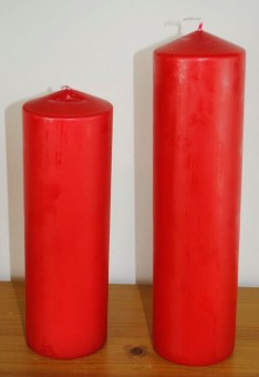 Altarkerze,große Stumpenkerze,rot,2 Größen wählbar 