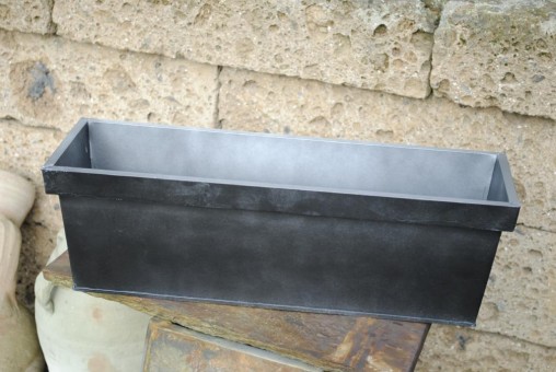 Zinkwanne-kasten,matt schwarz,Pflanzgefäß,50cm Durchmesser,Art114210 