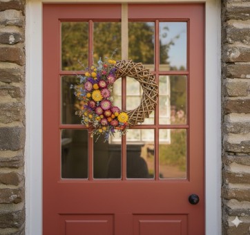 Türkranz,Tischkranz,Weidenkranz,sehr stabil,30cm 