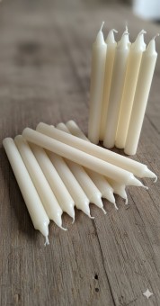 Tafelkerzen,Stabkerzen,Haushaltskerzen,champagner,25x2,2 cm,20 Stück 